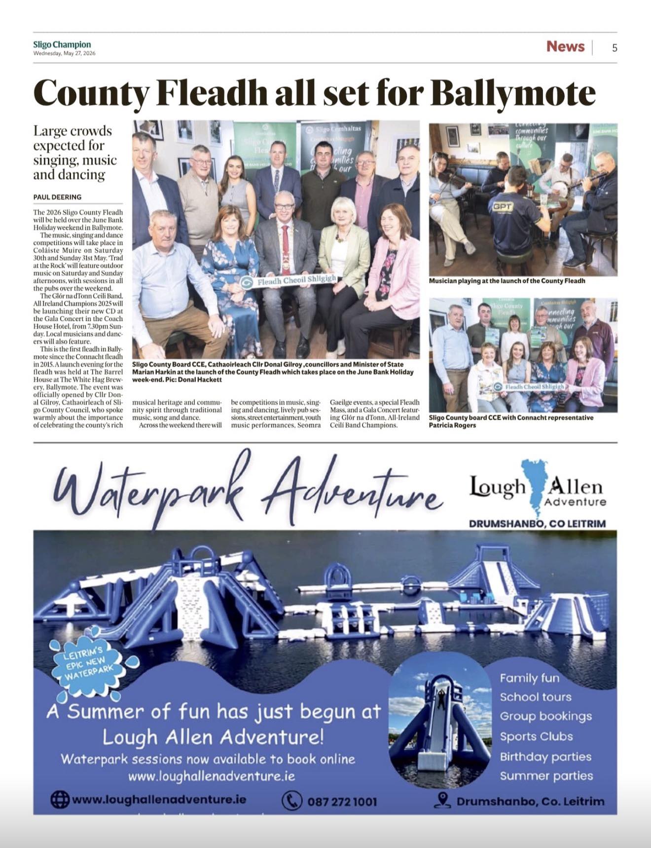 PAGE 5 OF THE SLIGO CHAMPION NEWSPAPER